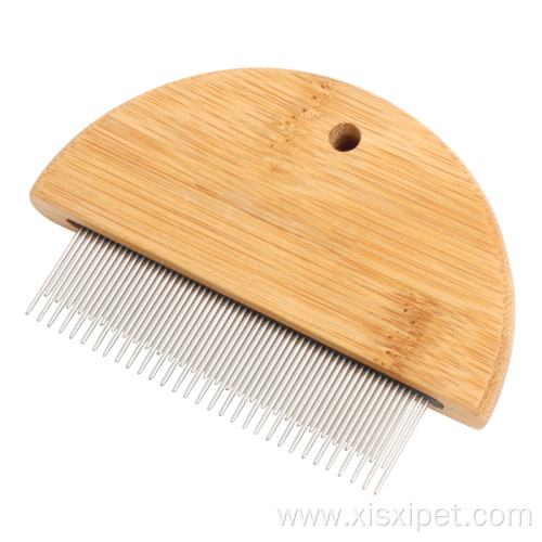 Custom Logo Bamboo Hair Comb Cat Dog Comb